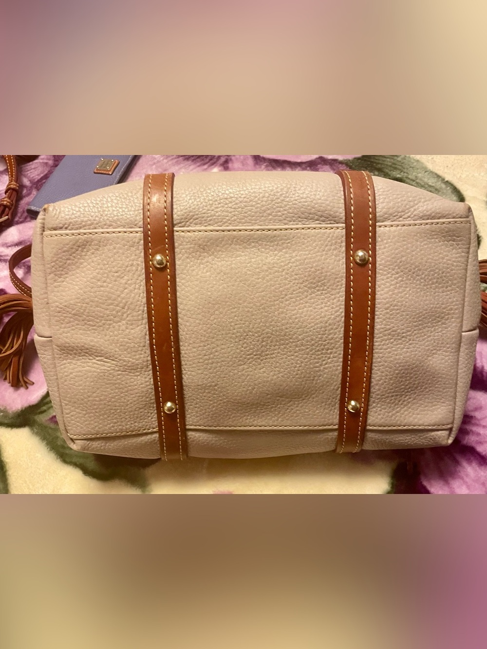 Dooney & Bourke Bristol satchel Mauve Italian pebbled leather - Picture 6 of 8